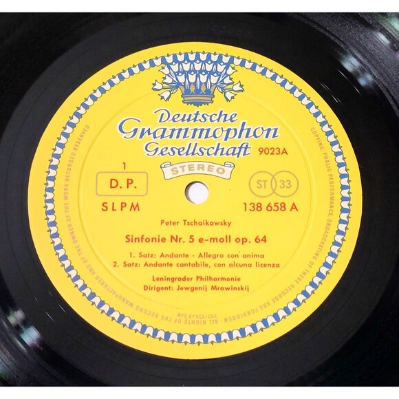 Eugen Mravinsky Tchaikovsky Symphony No. 5 In E Minor, Op 64 Vinyl LP DG VG+/EX - Picture 3 of 6